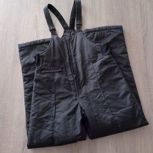 Sportina Black Snow Bibs Overalls Junior Size 8